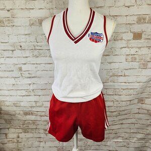 Vintage National Cheerleaders Association NCA Red/White Uniform Outfit Size M